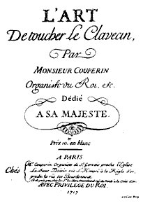 Титульный лист второго издания трактата "Искусство игры на клавесине" 1717 года